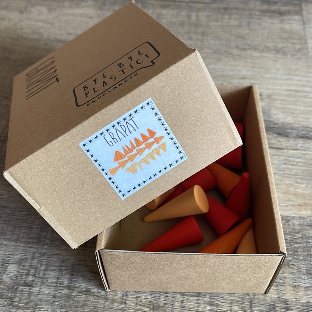 Grapat Mandala Orange Cones Half Set